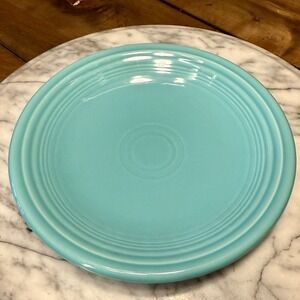 LUNCH PLATE turquoise blue HOMER‎ LAUGHLIN FIESTA Stamped Fiestaware 7"